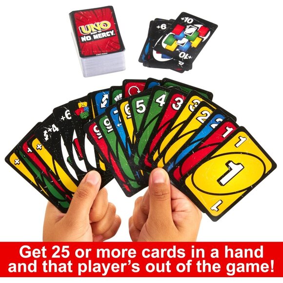 UNO Show ’em No Mercy Card Game Extra Cards Rules Penalties Family Fun - Picture 6 of 7